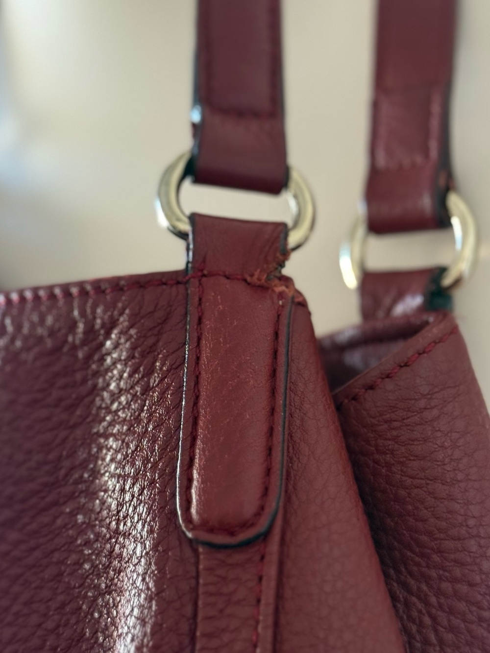 Gucci Soho Shoulder Bag Red Burgundy Medium Size - Picture 12 of 14
